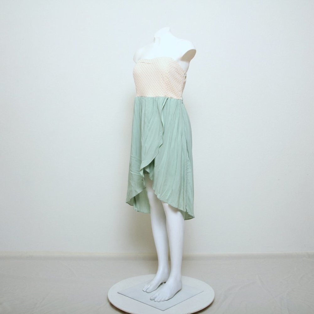 Papaya High Low Strapless Wrap Dress